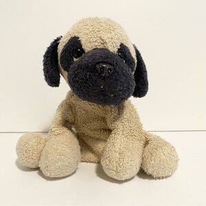 Russ Luv Pets Max Plush Pug Puppy Dog Brown 5" Mini Bean Bag Stuffed Toy AS IS